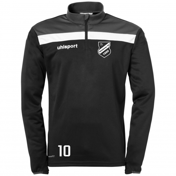 Eilslebener SV Offense 23 1/4 Zip Top, schwarz, inkl. Druck
